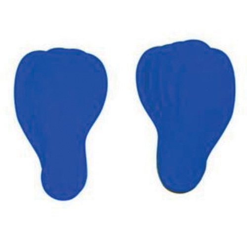 Floor Marking Labels, Footprint, 12" L x 3.75" W, Blue, Vinyl NTL Industrial