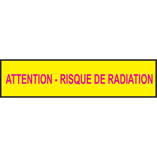 Rubans pour barricades, Français, 3" la x 1000' lo, 3,5 mils, Magenta/jaune NTL Industrial
