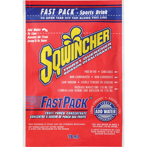 Sqwincher&reg; Boisson de r&eacute;hydratation Fast Pack, Emballage-portion, Punch aux fruits NTL Industrial
