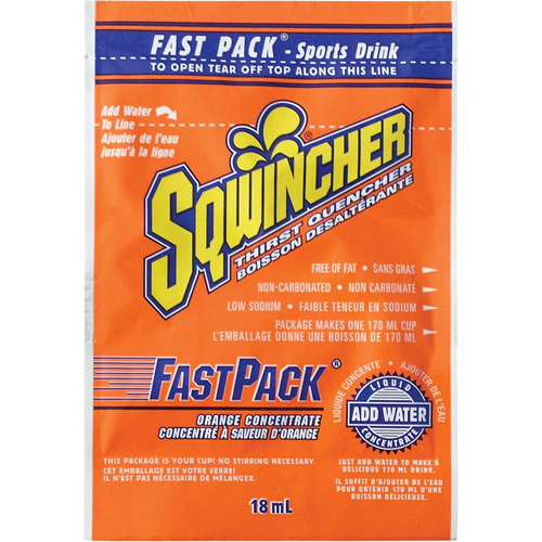 Sqwincher&reg; Rehydration Drink Fast Pack&reg;, Single Serve, Orange NTL Industrial