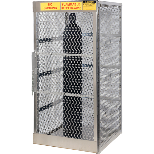 Armoires en aluminium pour bouteilles GPL, nbre de bouteilles: 10, 30" , 32" , 65" , Argent NTL Industrial