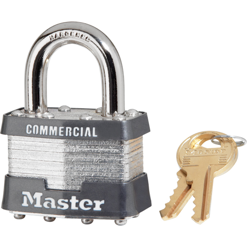 Cadenas lamin&eacute;, Argent, Cl&eacute;s identiques, Acier lamin&eacute;, Largeur de 1-3/4" NTL Industrial
