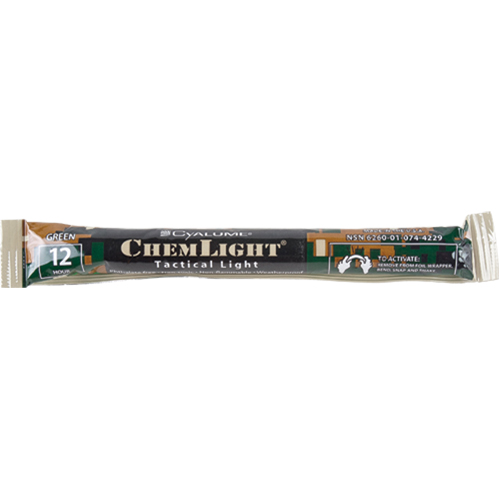6" Cyalume&reg; Lightsticks, Green, 12 hrs. Duration NTL Industrial