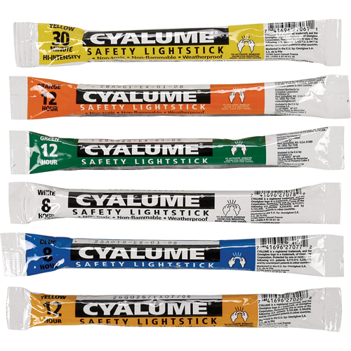 6" Cyalume&reg; Lightsticks, Green, 12 hrs. Duration NTL Industrial