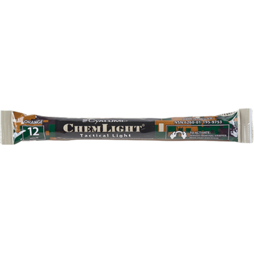 B&acirc;tons de s&eacute;curit&eacute; luminescents Cyalume 6", Orange, Dur&eacute;e 12 h NTL Industrial