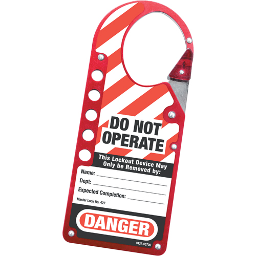Labeled Snap-on Hasps, Red NTL Industrial