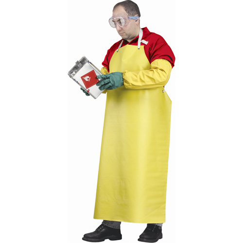 Tabliers ignifuges, N&eacute;opr&egrave;ne/Polyester, 48" lo x 35" la, Jaune NTL Industrial