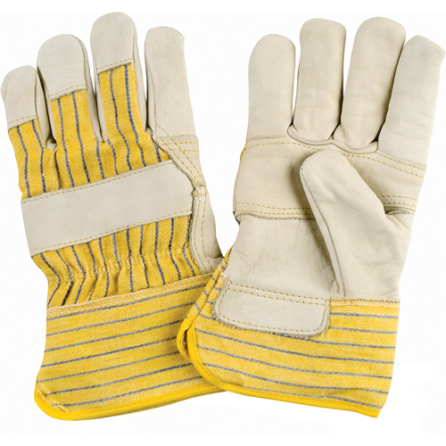 Winter-Lined Patch-Palm Fitters Gloves, X-Large, Grain Cowhide Palm, Cotton Fleece Inner Lining NTL Industrial