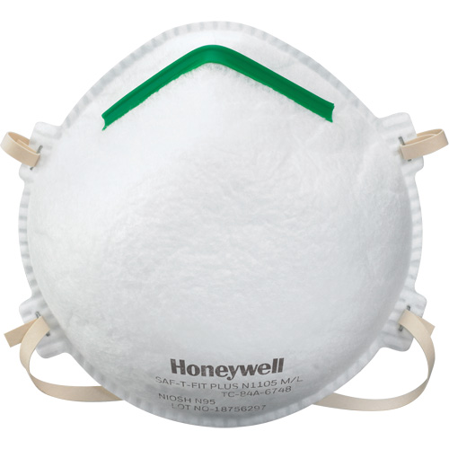 Saf-T-Fit&reg; Plus N1105 Particulate Respirators, N95, NIOSH Certified, X-Large NTL Industrial