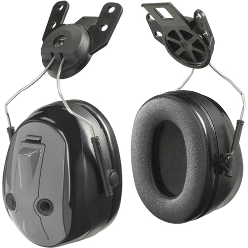 PTL Push-To-Listen Earmuffs, Cap Mount Style, 25 dB NTL Industrial
