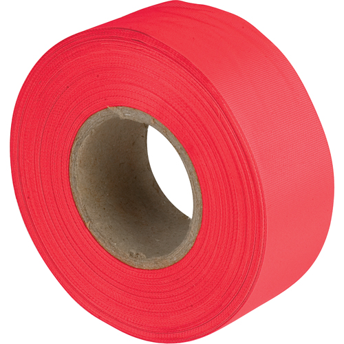 Rubans pour signalisation, 1,1875" la x 150' lo, Rouge fluorescent NTL Industrial