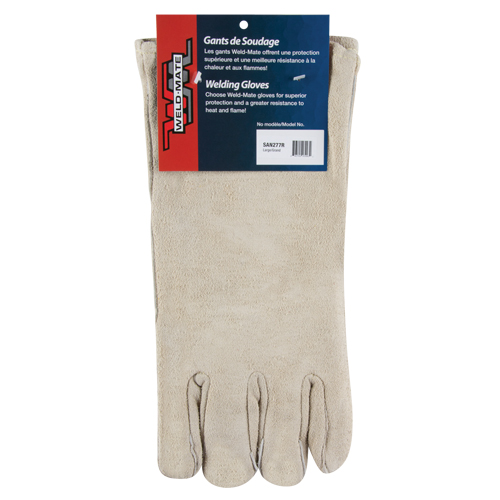 Gants de soudeur de premi&egrave;re qualit&eacute;, Cuir de vache refendu, Taille Grand NTL Industrial