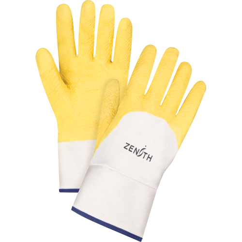 Gants enduits au fini rugueux, 10/T-Grand, R&ecirc;vetement Latex de caoutchouc, Enveloppe en Coton NTL Industrial