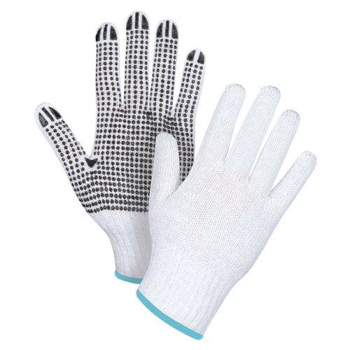 Gants tricot&eacute;s &agrave; pois, Poly/coton, Un c&ocirc;t&eacute;, Calibre 7, T-Grand NTL Industrial