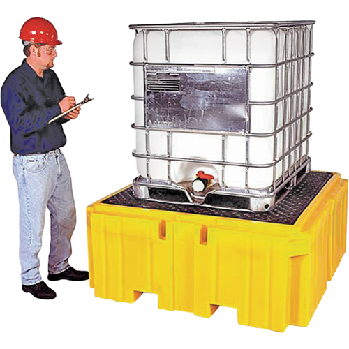 IBC Spill Pallet Plus&reg; Without Drain, 365 US gal. Spill Capacity, 62" x 62" x 28" NTL Industrial