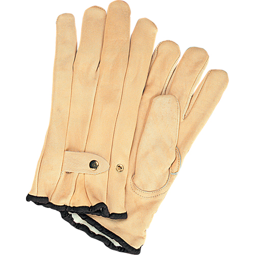 Gants de cordeur doubl&eacute;s pour l'hiver, T-Grand, Paume Cuir fleur de vache, Doubleure Molleton NTL Industrial