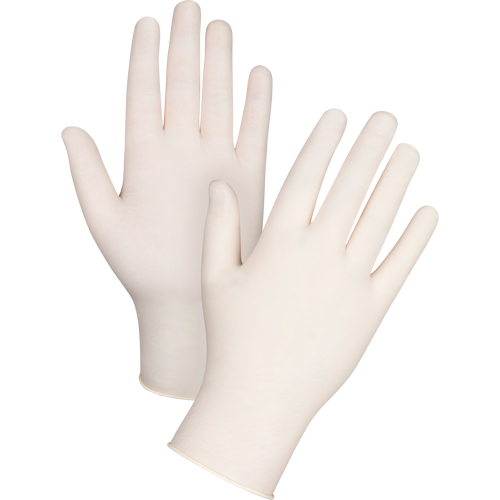 Gants d'examen de premi&egrave;re qualit&eacute; pour peau sensible, Petit, Latex, 4 mils, Poudr&eacute;s, Naturel NTL Industrial