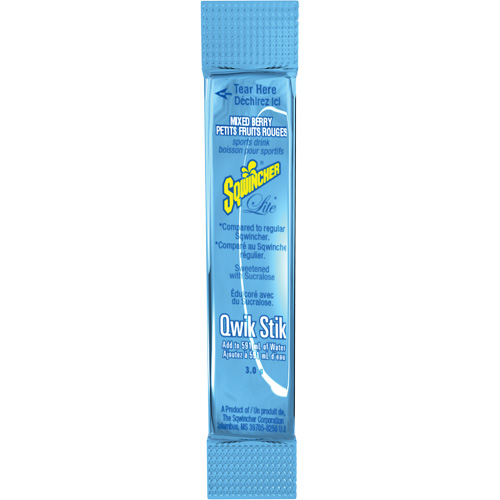 Sqwincher&reg; ZERO&reg; Qwik Stik Rehydration Drink, Powder, Mixed Berry NTL Industrial