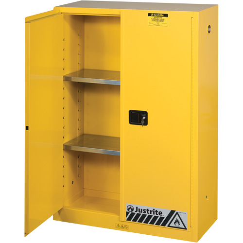 Sure-Grip&reg; Ex Flammable Storage Cabinets, 45 gal., 2 Door, 43" W x 65" H x 18" D NTL Industrial