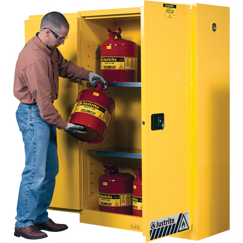 Sure-Grip&reg; Ex Flammable Storage Cabinets, 45 gal., 2 Door, 43" W x 65" H x 18" D NTL Industrial