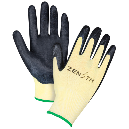 Gants r&eacute;sistants &agrave; la coupe avec prise sup&eacute;rieure, Taille Moyen/8, Calibre 13, Rev&ecirc;tement Mousse de nitrile, Enveloppe en Aramide, ANSI/ISEA 105 niveau 3/EN 388 niveau 5 NTL Industrial