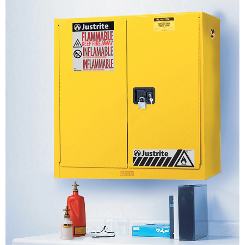Wall Mount Sure-Grip&reg; Ex Safety Cabinets, 20 gal., 2 Door, 43" W x 44" H x 12" D NTL Industrial