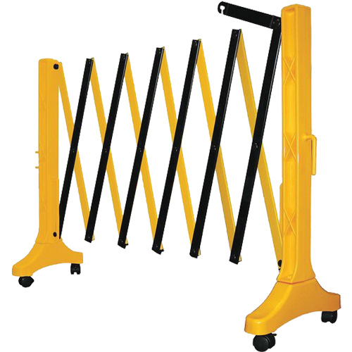 Xpandit Barricade, 36" H x 11.5' L, Black/Yellow NTL Industrial