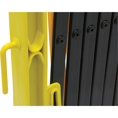Xpandit Barricade, 36" H x 11.5' L, Black/Yellow NTL Industrial