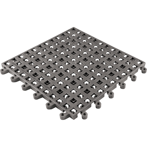 ErgoDeck&reg; General Purpose No. 564 Matting, PVC, 1-1/2' W x 1-1/2' L, 7/8" Thick, Charcoal NTL Industrial