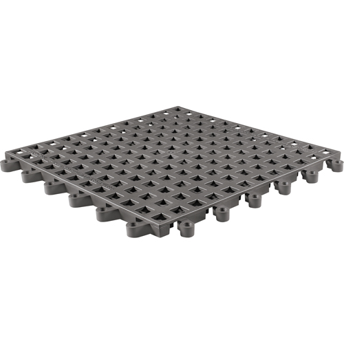 ErgoDeck&reg; General Purpose No. 564 Matting, PVC, 1-1/2' W x 1-1/2' L, 7/8" Thick, Charcoal NTL Industrial