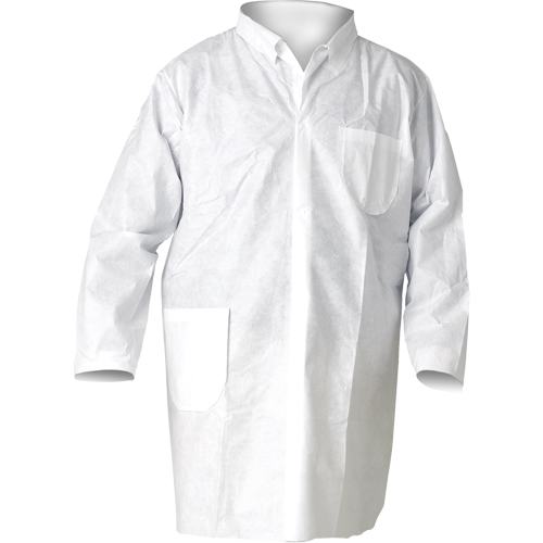 KleenGuard A20 Lab Coats, SMS, White, Medium NTL Industrial
