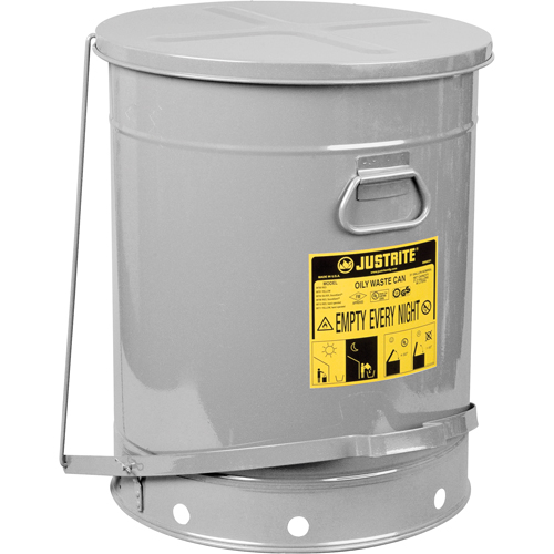 Contenants pour d&eacute;chets huileux, Homologu&eacute; FM/List&eacute; UL, 21 gal. US, Argent NTL Industrial