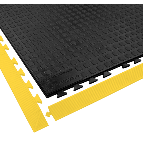 Rejuvenator Connect No. 502 Matting, Polyurethane, 3' W x 3' L, 5/8" Thick, Black NTL Industrial