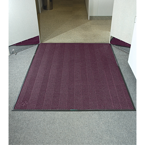 Waterhog&reg; Eco Elite Matting, Wiper/Scraper, 3' x 20' x 3/8", Maroon NTL Industrial