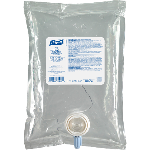 NXT&reg; Advanced Gel Hand Sanitizer, 1000 ml, Cartridge Refill, 70% Alcohol NTL Industrial