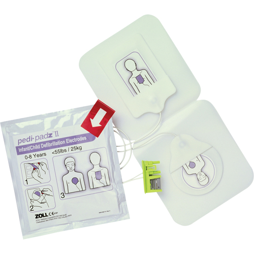 &eacute;lectrodes Pedi-Padz II, Zoll AED Plus Pour, Classe 4 NTL Industrial