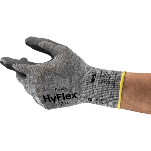 Gants Hyflex 11-801, 7/Petit, R&ecirc;vetement Mousse de nitrile, Calibre 15, Enveloppe en Nylon NTL Industrial