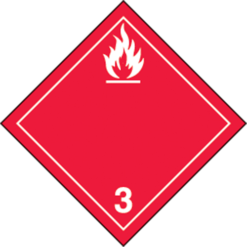 TDG Shipping Labels, Class 3, Flammable Liquids, Paper NTL Industrial