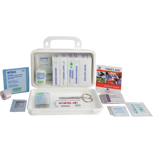 Trousse sp&eacute;cialis&eacute;e pour l'Ontario - Trousse de premiers soins pour camion, Dispositif m&eacute;dical Classe 1, Boîte en m&eacute;tal NTL Industrial