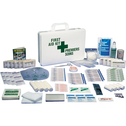 Trousses de premiers soins standards pour le bureau, Dispositif m&eacute;dical Classe 1, Boîte en plastique NTL Industrial