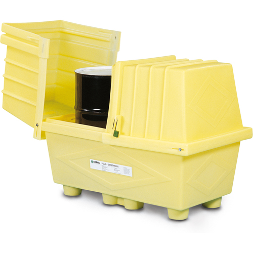 Contenants Poly-Safetypack avec drain, 60,5" lo x 37,25" la x 45,75" h, Capacit&eacute; de charge 1200 lb NTL Industrial