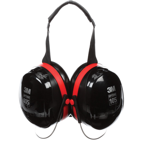 Peltor Optime 105 Series Earmuffs, Neckband, 29 NRR dB NTL Industrial