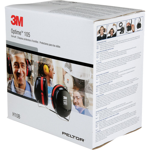 Peltor Optime 105 Series Earmuffs, Neckband, 29 NRR dB NTL Industrial