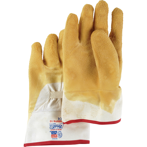 Gants enduits Nitty Gritty, 10/Grand, R&ecirc;vetement Latex de caoutchouc, Enveloppe en Coton NTL Industrial