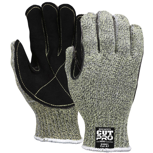 Gants r&eacute;sistants aux coupures Hero, Taille Petit/7, Calibre 7, Enveloppe en PEHD/Kevlar/Acier inoxydable, ANSI/ISEA 105 niveau 4 NTL Industrial