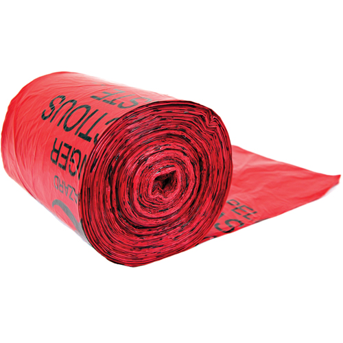 Sacs pour d&eacute;chets dangereux, Biorisque, 24" lo x 33" la, Capacit&eacute; de 56.8 L (15 gal.) NTL Industrial