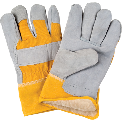 Gants d'ajusteur doubl&eacute;s pour l'hiver de premi&egrave;re qualit&eacute;, T-Grand, Paume en Cuir de vache refendu, Doublure en Boa NTL Industrial
