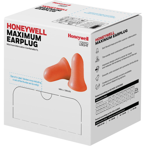Bouchons d'oreilles en mousse Maximum de Howard Leight, Vrac - Sac en poly NTL Industrial