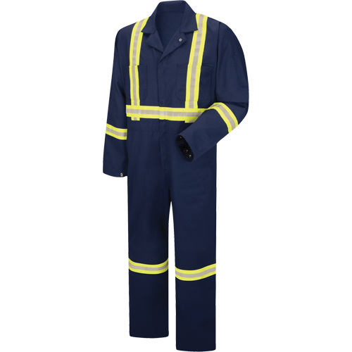 Enhanced Visibility Coveralls, Men's, Navy Blue, Size 38 NTL Industrial