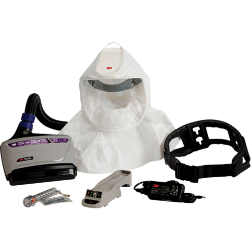 Versaflo Powered Air Purifying Respirator TR-600 Easy-Clean Kit, Hard Hat & Faceshield, Lithium-Ion Battery NTL Industrial